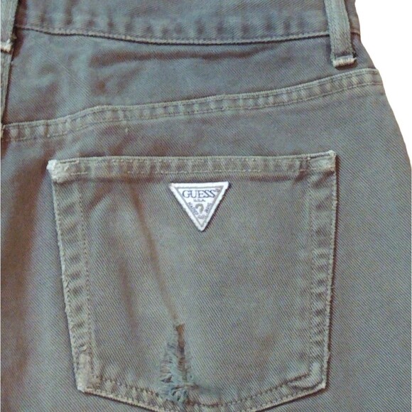 Vintage Guess Triangle Washed Olive Green Classic Fit Straight Leg Waist 32 - Picture 9 of 11